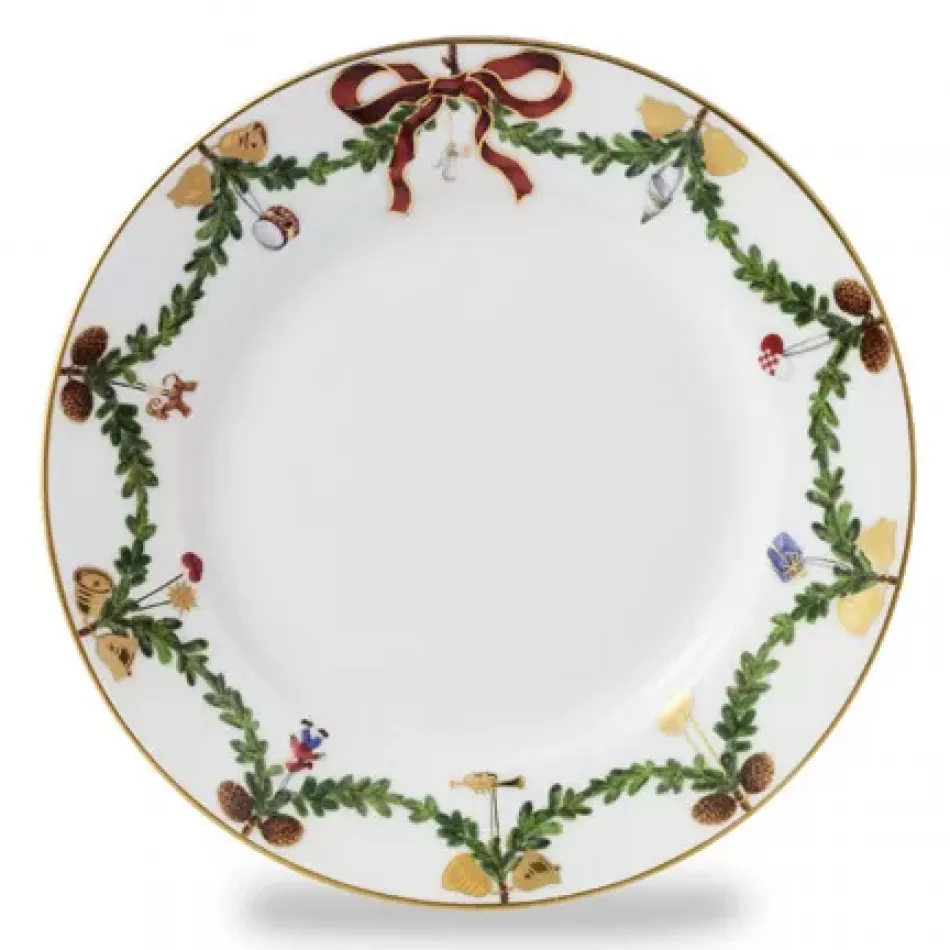 Star Fluted Christmas Dessert Plate 7.5"