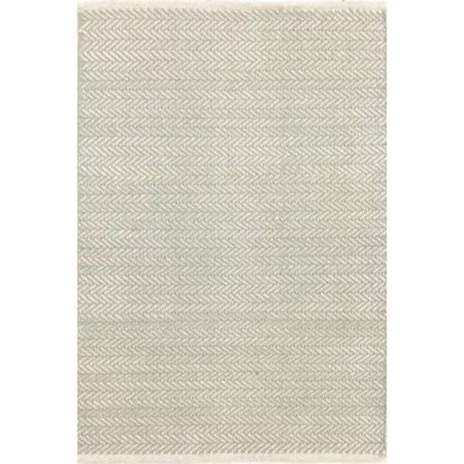 Herringbone Ocean Woven Cotton Rug 8' x 10'