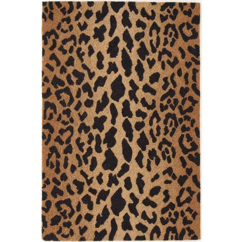 Leopard Wool Micro Hooked Rug