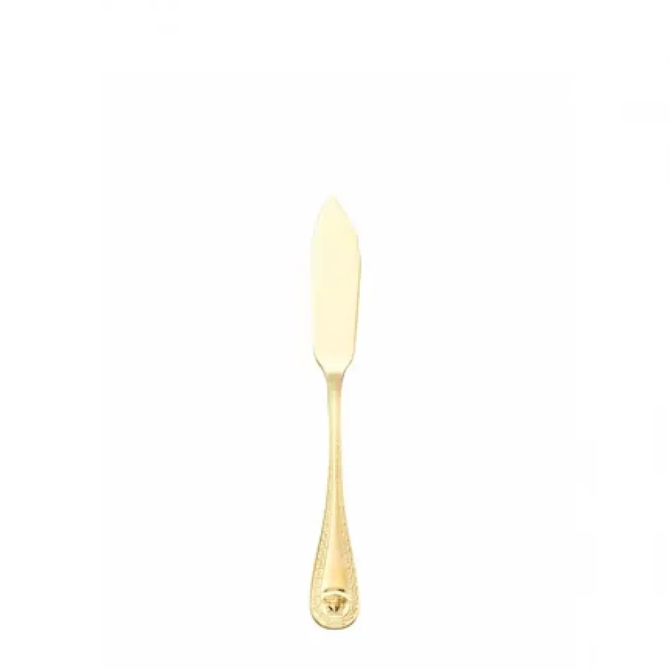 Medusa Gold Plated Fish Knife 7 3/4 in