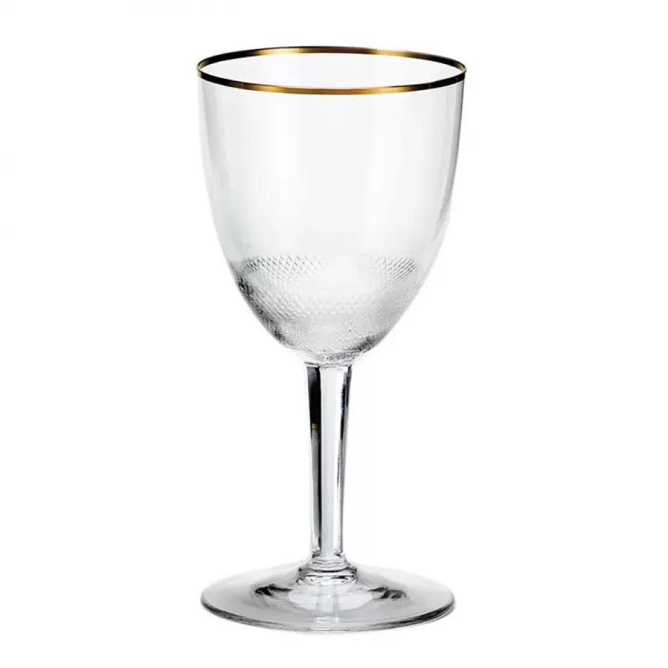 Royal /F Goblet Clear Lead-Free Crystal, Cut, Platinum (Thin Line) 220 ml