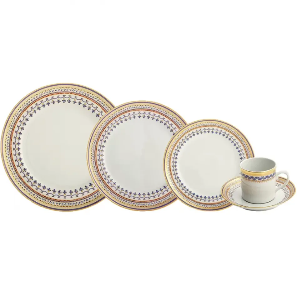 Chinoise Blue 5-pc Place Setting