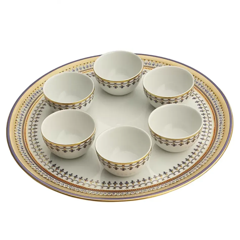 Chinoise Blue Seder Set 12.25"