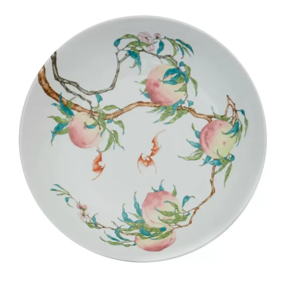 Wufu Peach Low Bowl 15" Dia.