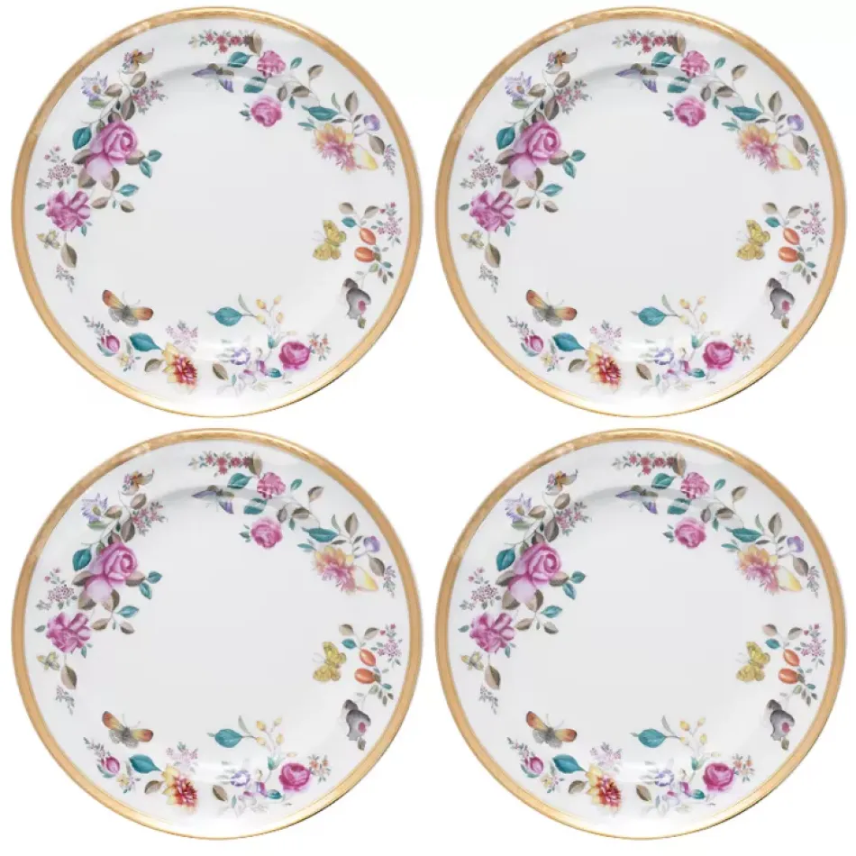 Lowestoft Garden Dessert Set of Four 8.5"