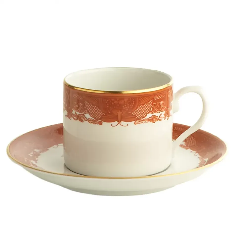 Fitzhugh Cinnabar Tea Cup & Saucer