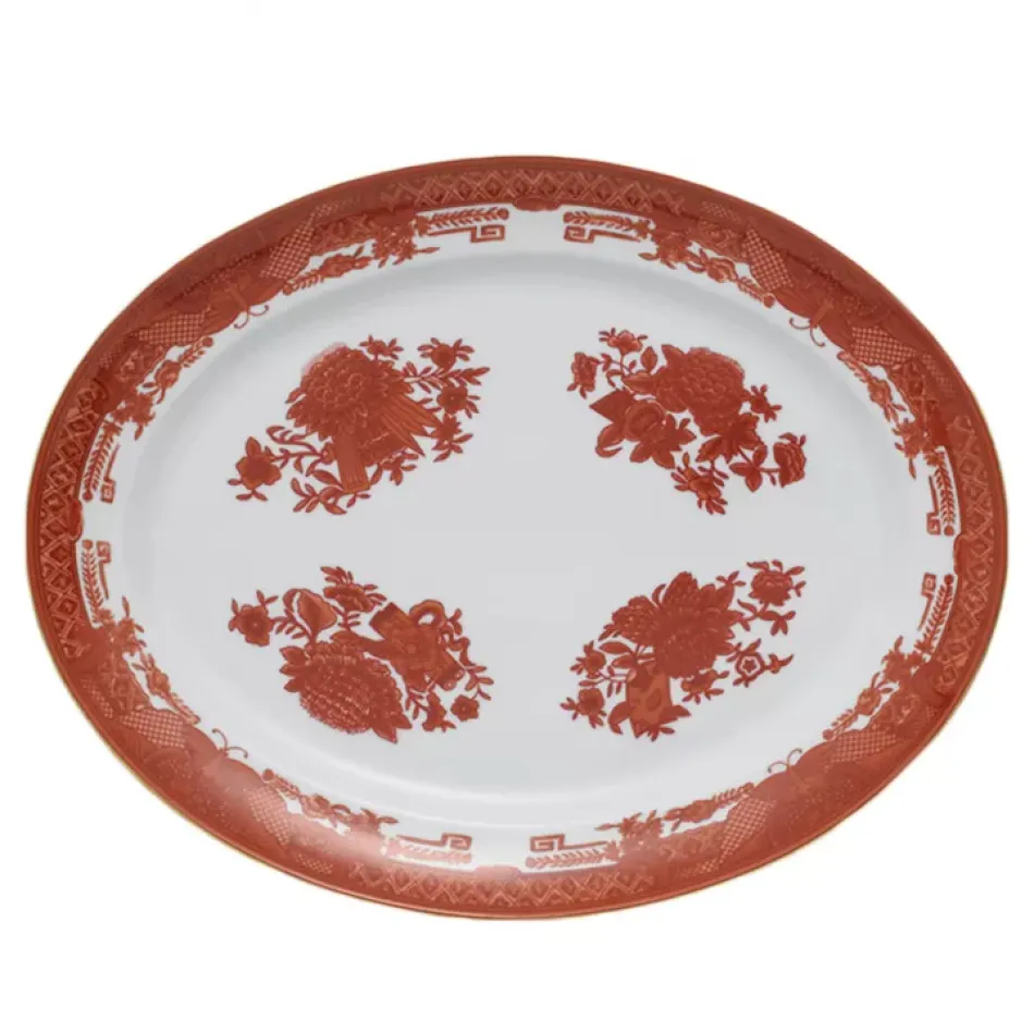 Fitzhugh Cinnabar Oval Platter 14"