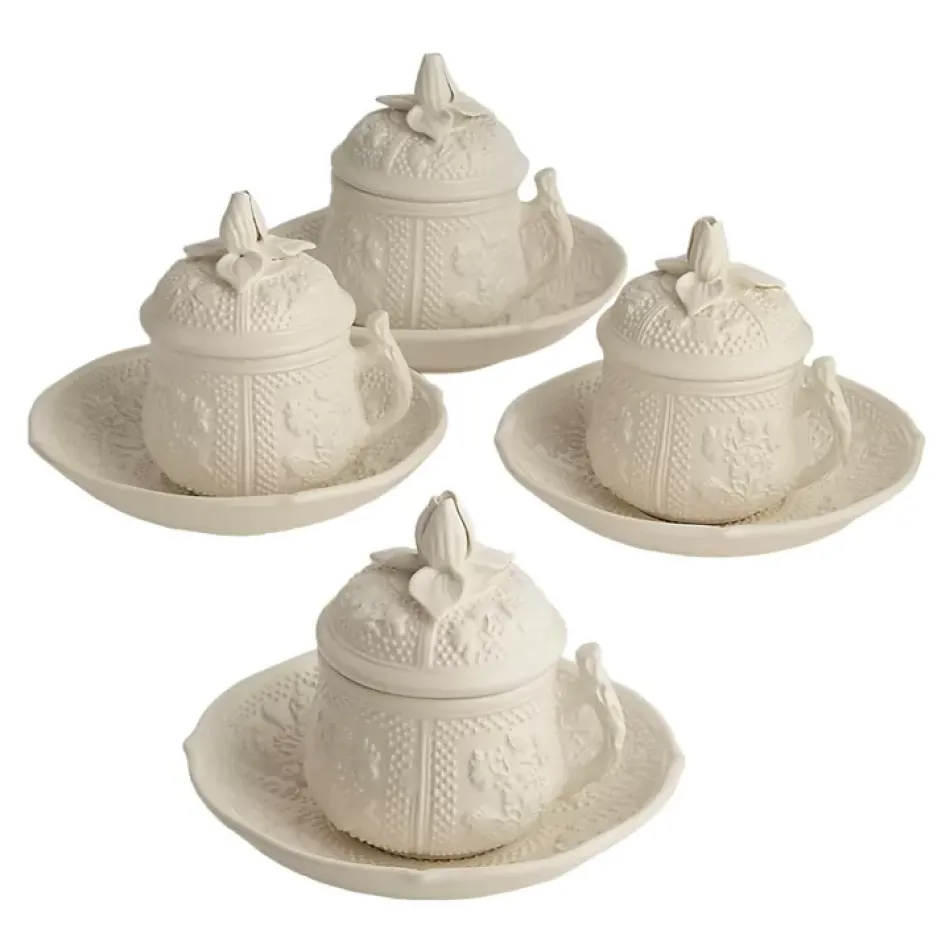 Pot A Crème Saucers Only, Set of Four 5"