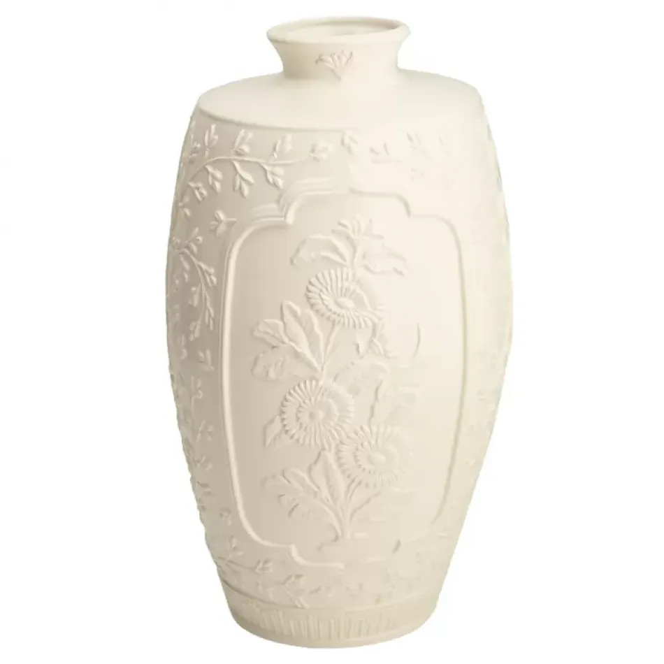 Chinese Open Creamware Vase 14" x 8"