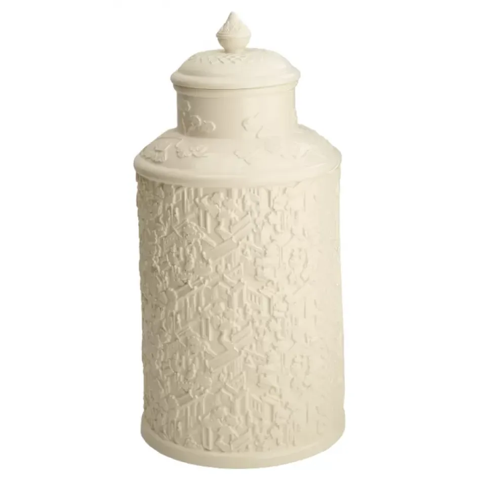 Wall of China Covered Jar 17"x8.5"