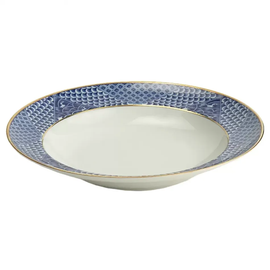 Indigo Wave Rim Soup 9"