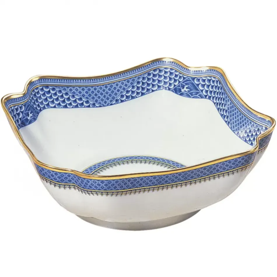 Indigo Wave Square Bowl Large 9"