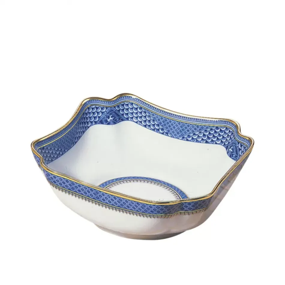 Indigo Wave Square Bowl Small 6.75"
