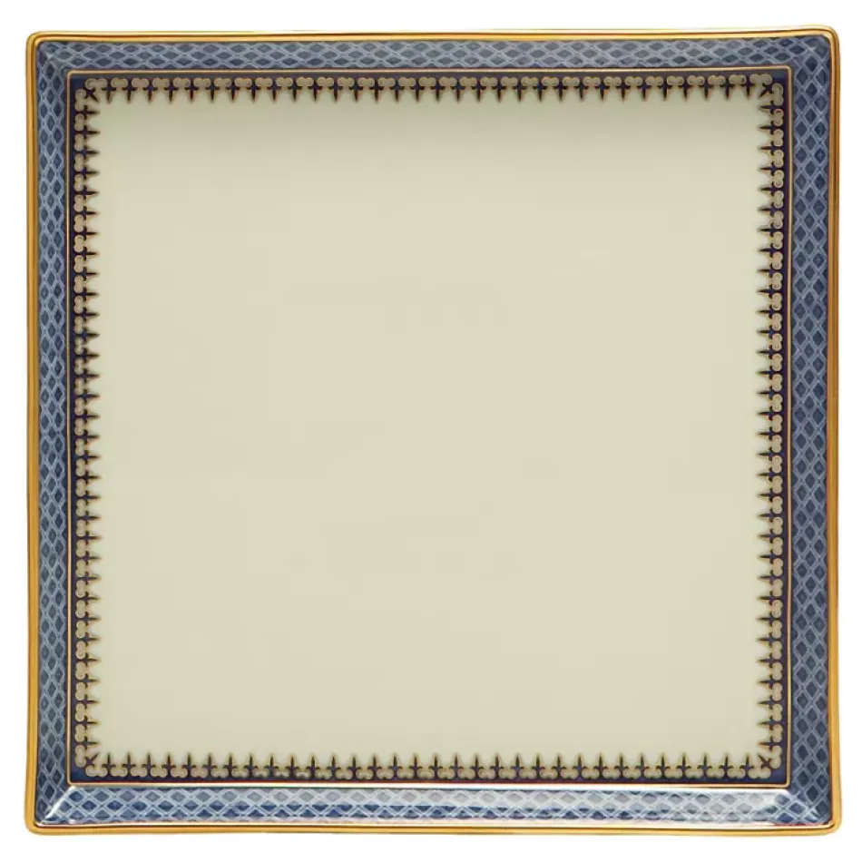 Indigo Wave Square Canape Tray 8"