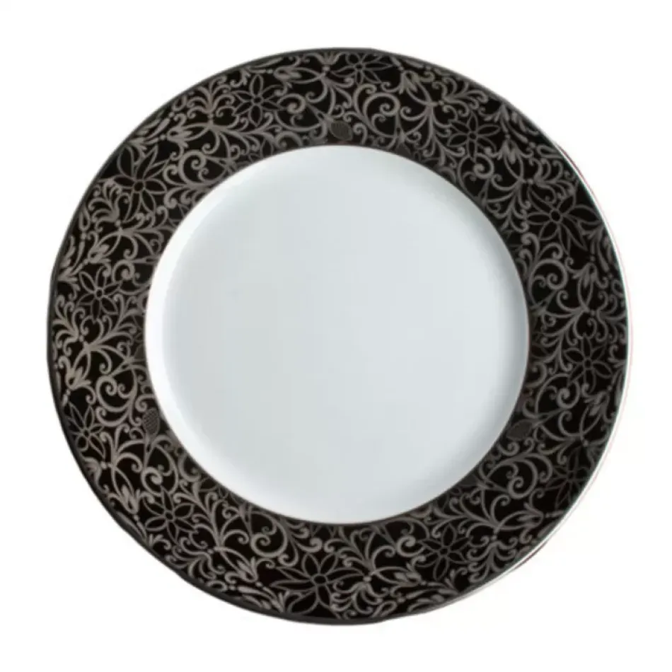 Salamanque Platinum Black  Salad Cake Plate Diam 7.7 in