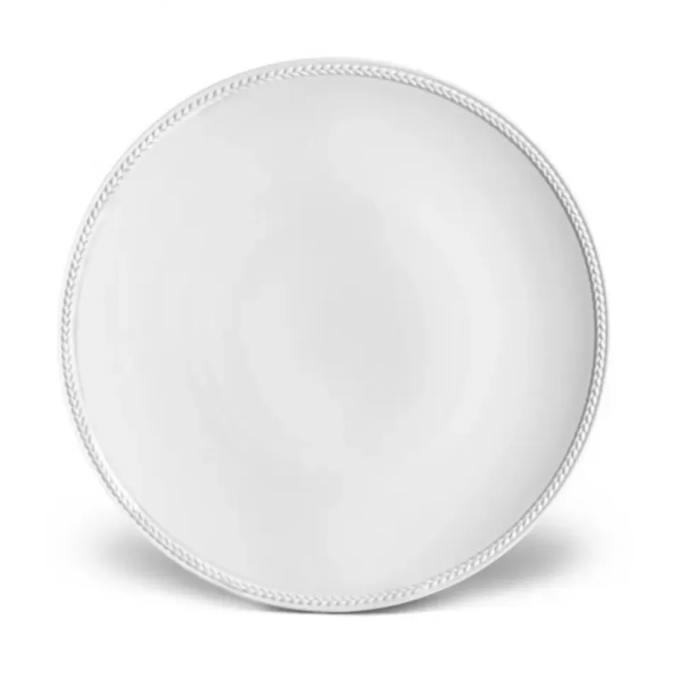 Soie Tressee White Dinner Plate 10.5"