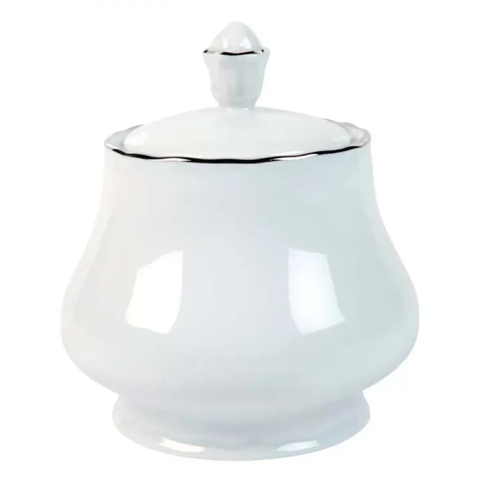 Colbert White Platinum Filet Sugar Bowl (Special Order)