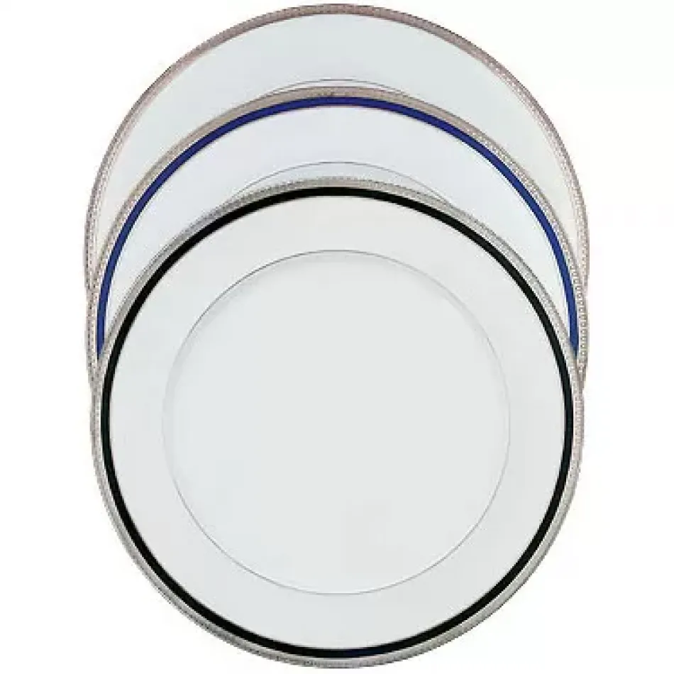 Symphonie Blue/Platinum Flat Dish 31.5 Cm