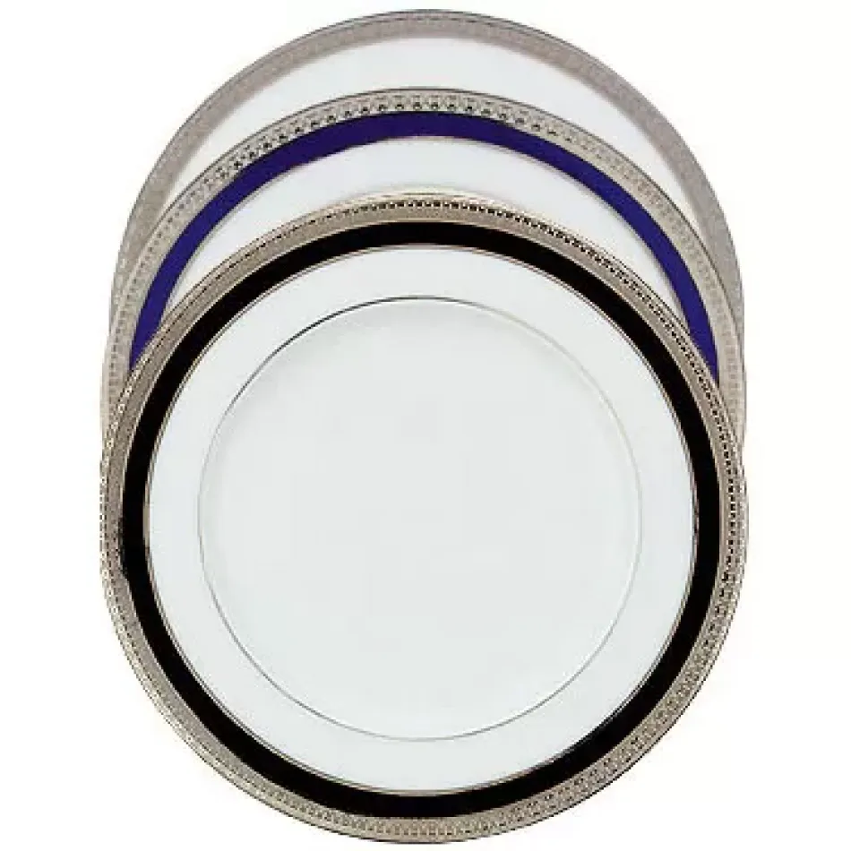 Symphonie Blue/Platinum Large Dinner Plate 28 Cm