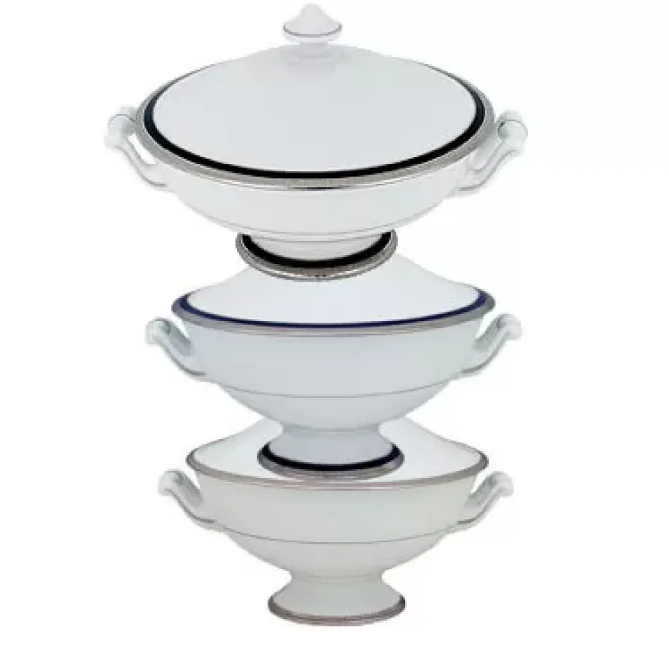 Symphonie Blue/Platinum Soup Tureen 25.5 Cm 200 Cl