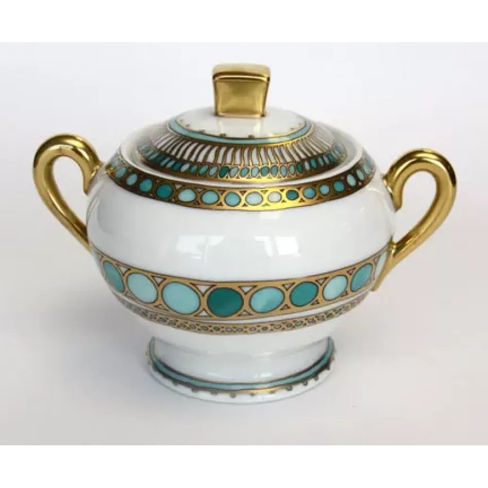 Syracuse Turquoise Sugar Bowl