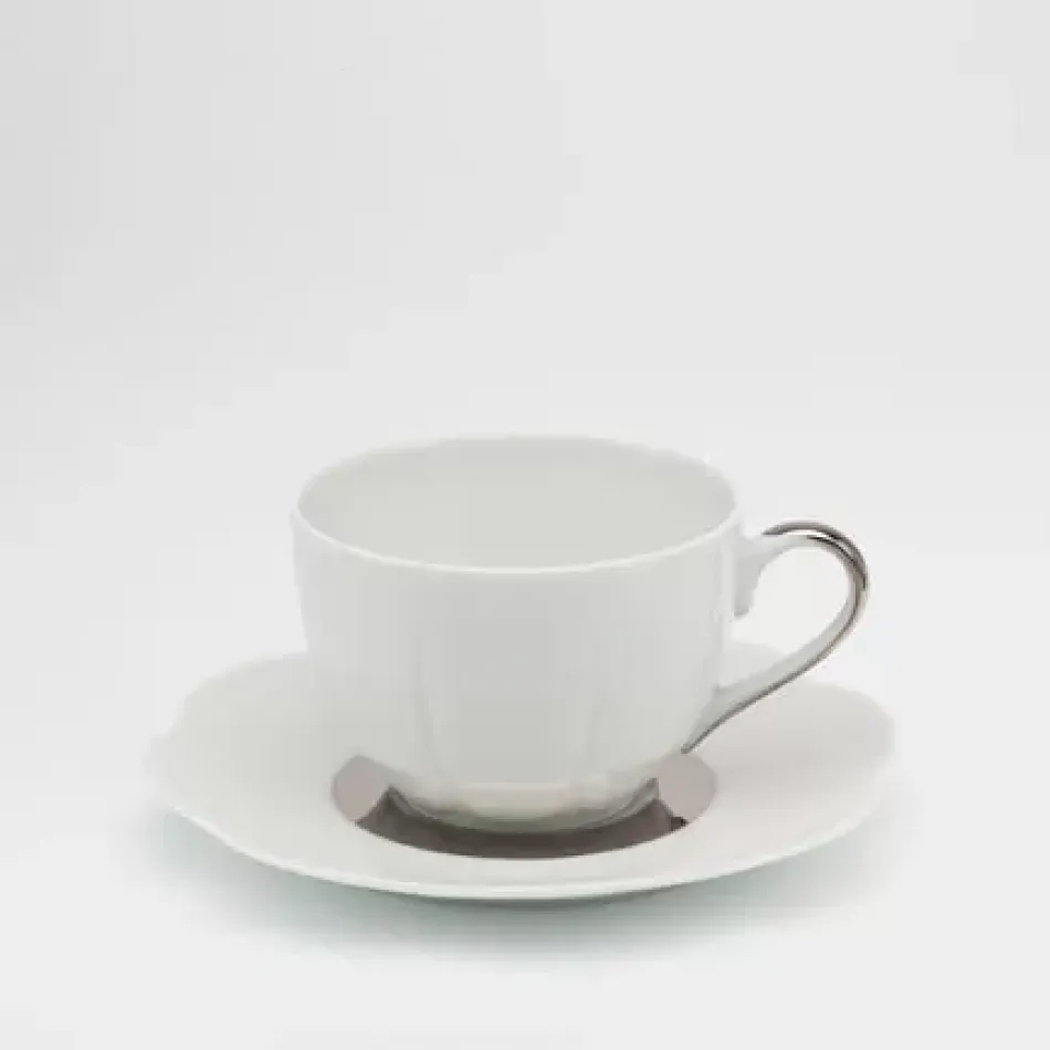 Fleur'T Shiny Platinum Tea Saucer