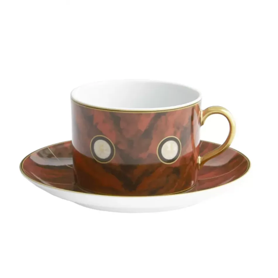 Tortoise Tea Cup & Saucer 3.25"