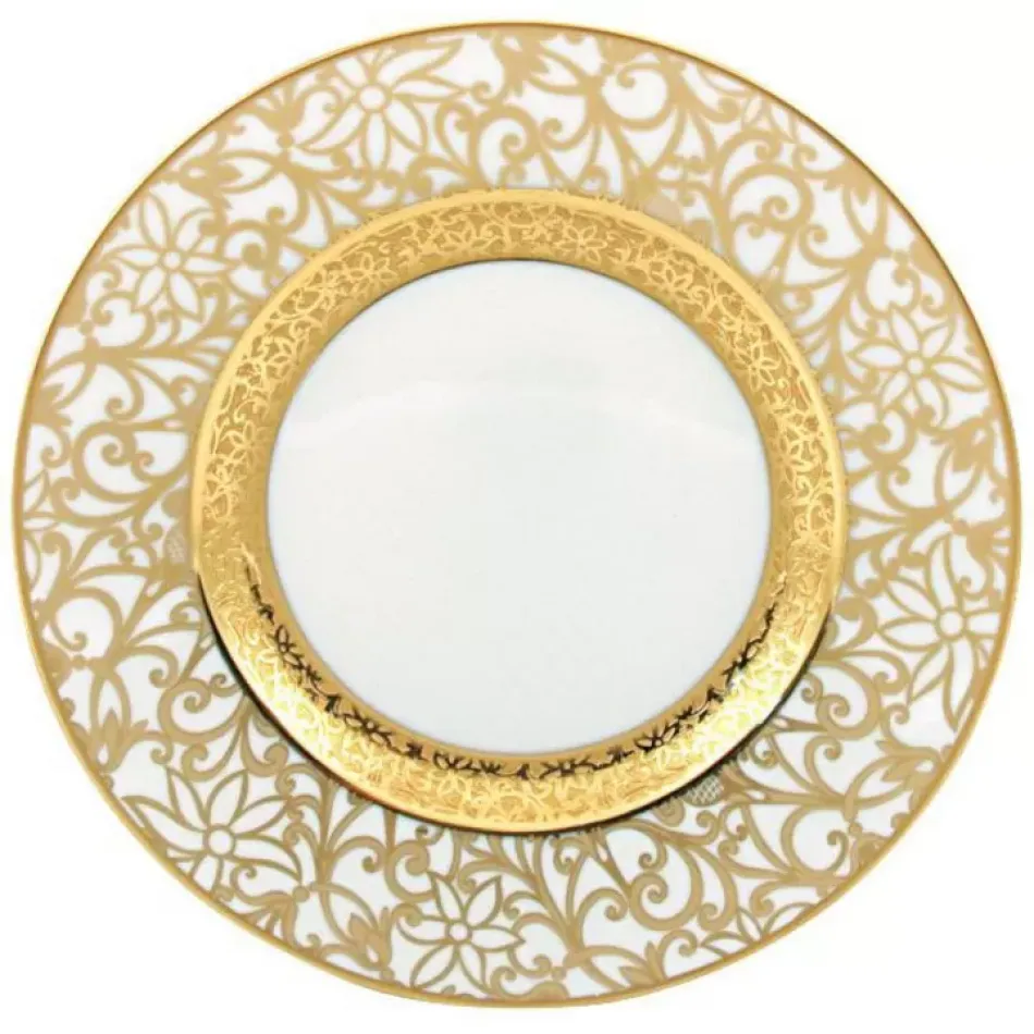 Tolède Or/Gold White Bread & Butter Plate Diam 6.3 in