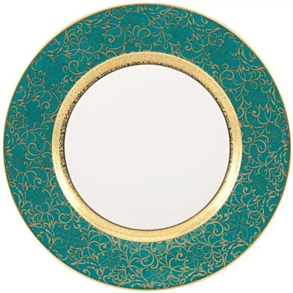Tolede Gold Turquoise Dessert Plate Round 8.7 in.