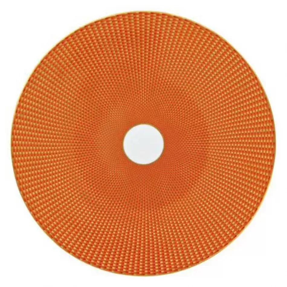 Tresor Orange Buffet Plate Coupe Motif N°1 Diam 12.6 in