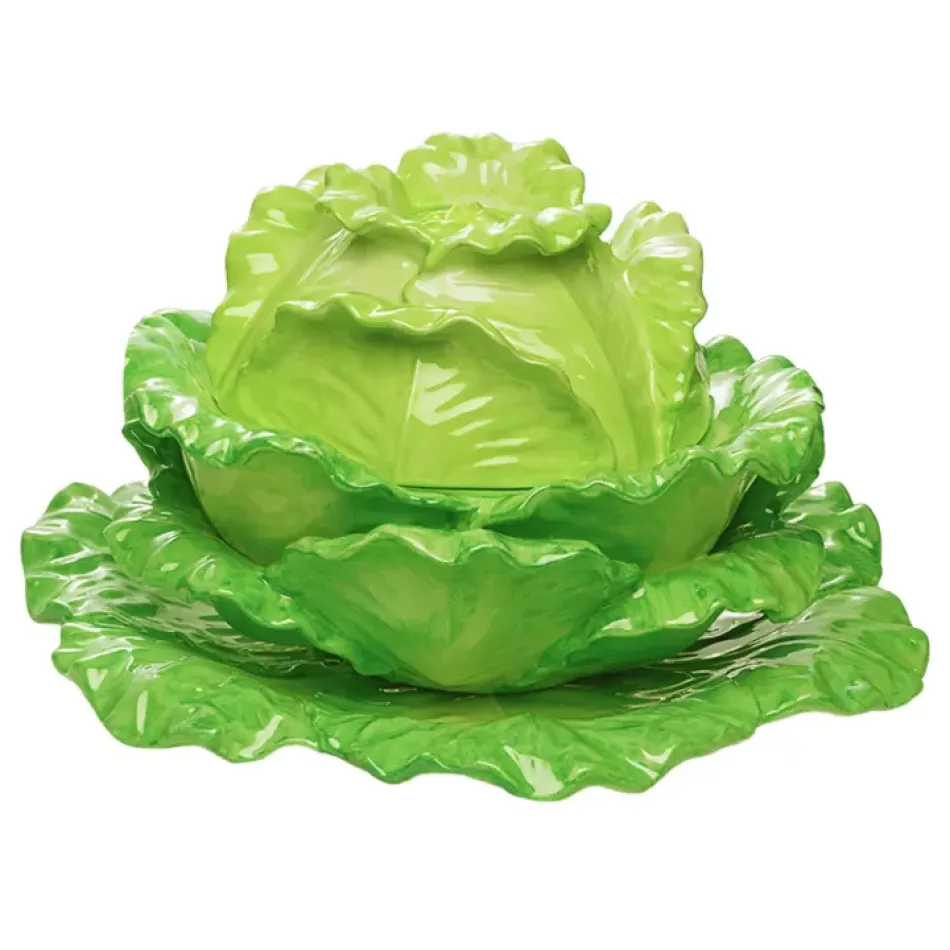 Lettuce Tureen & Stand Large