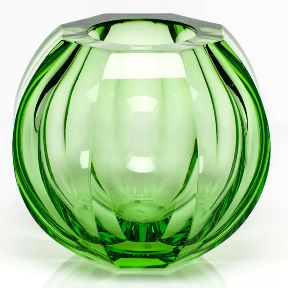 Beauty 15Cm Vase Ocean Green Lead-Free Crystal, Cut 13 Cm