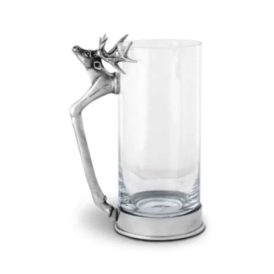 Lodge Style Stag Glass, Tall