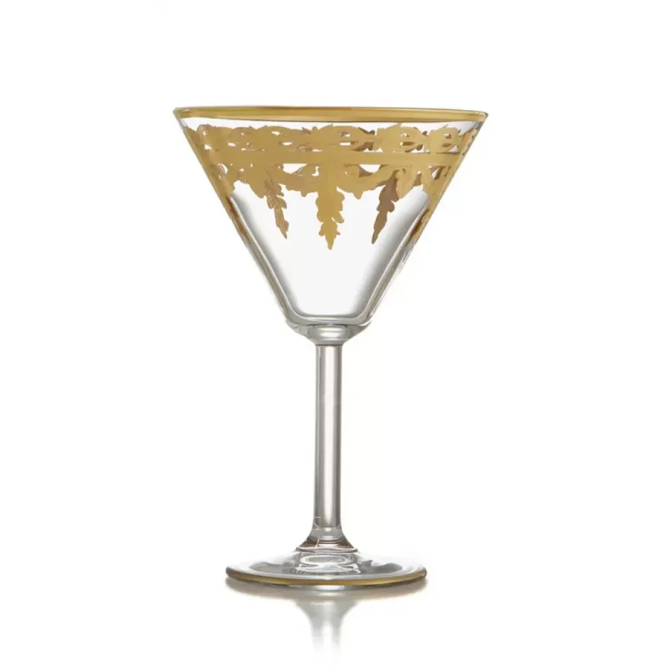 Vetro Gold Martini Glass 6.75" H x 4.5" D 7 oz