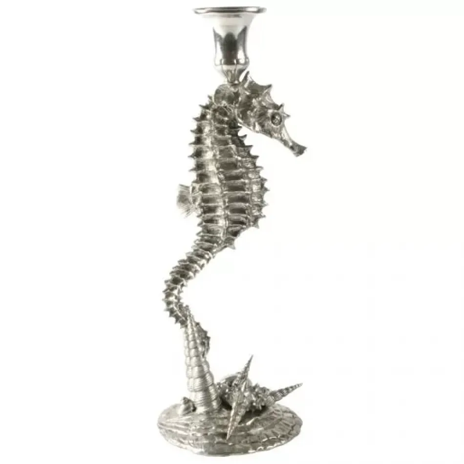 Sea And Shore Pewter Seahorse Candlestick