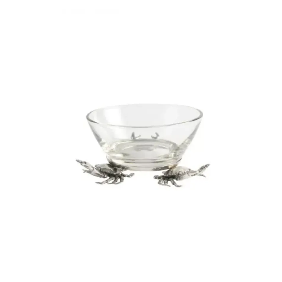 Sea And Shore Crab Glass Dip Bowl Small