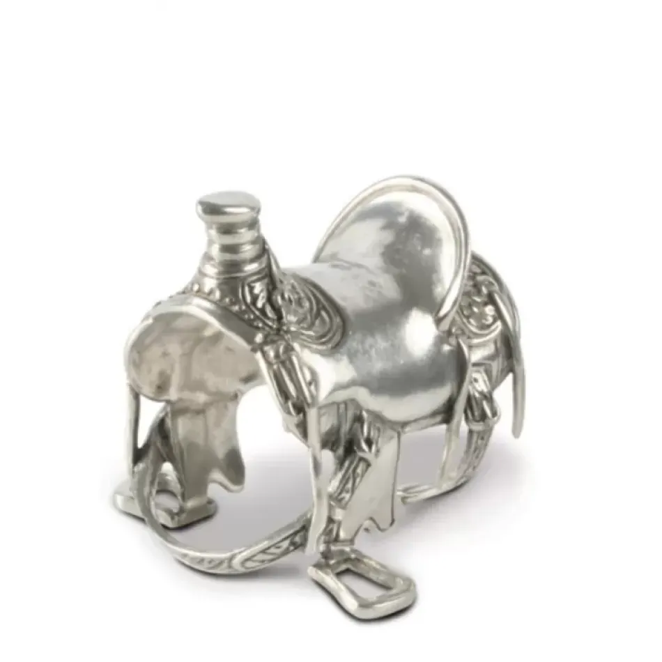 Western Frontier Pewter Cowboy Saddle Napkin Ring