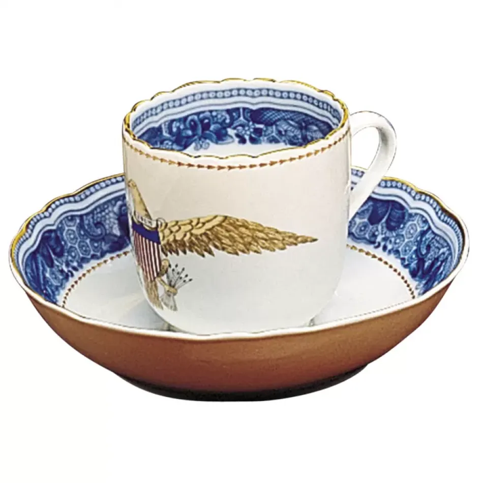 Diplomatic Eagle Tea Cup & Saucer 5.25"x2.9"