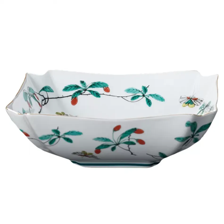 Famille Verte Low Square Bowl 8.5"