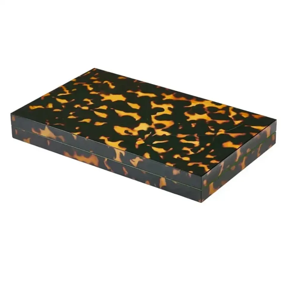 Lacquer Tortoiseshell Backgammon Set