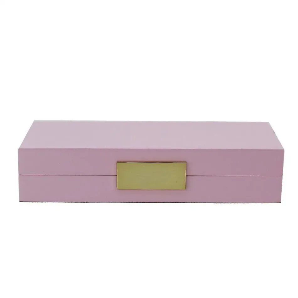 4 x 9 in Pink & Gold Small Storage Box