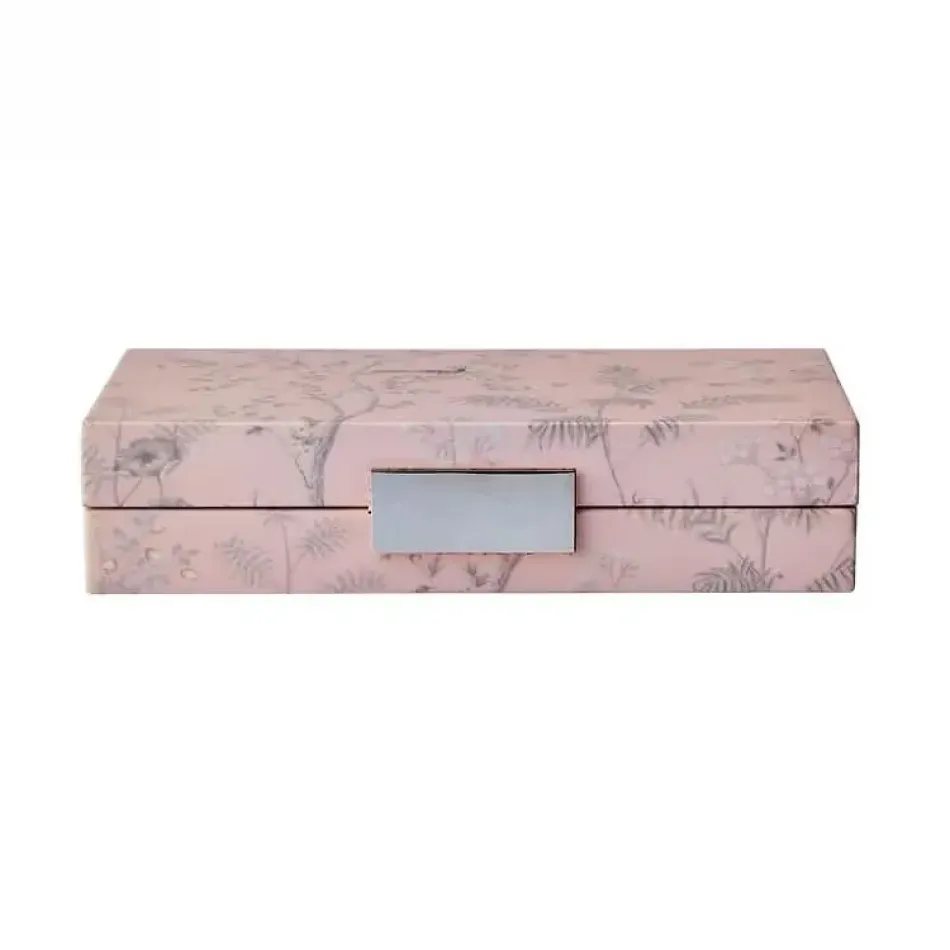 Chinoiserie Pink Box with Silver