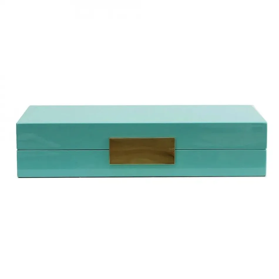 4 x 9 in Blue With Jewelry Gold Small Storage Box