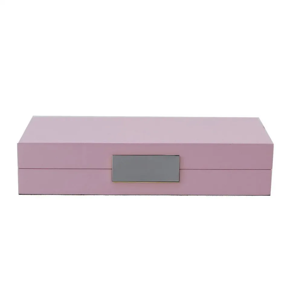 4 x 9 in Pink & Silver Small Storage Box