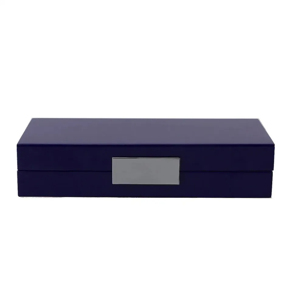 4 x 9 in Navy & Silver Small Storage Box