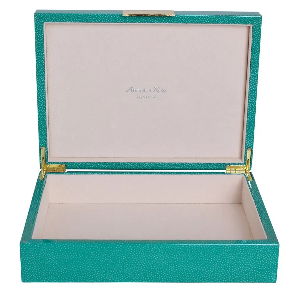 8 x 11 in Green Shagreen Gold Large Storage Box