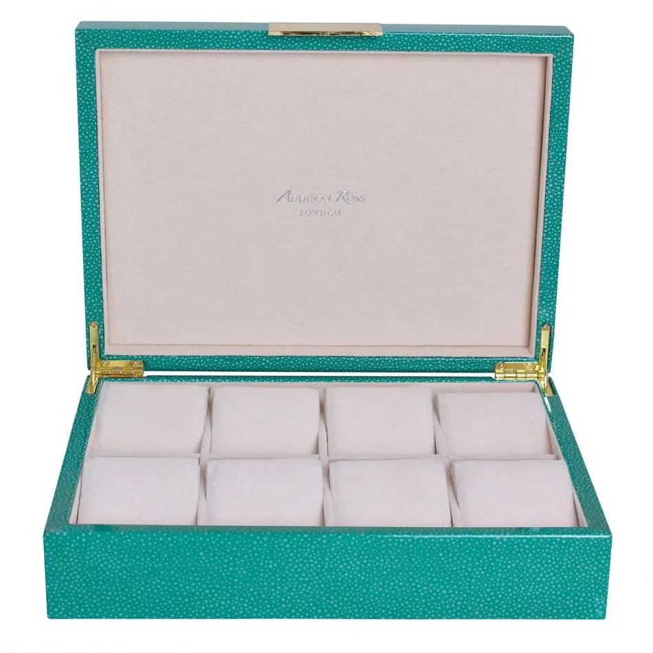 8 x 11 in Green Shagreen Gold W Large Storage Box