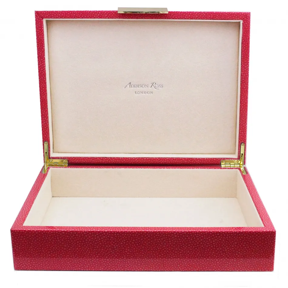 8 x 11 in Pink Shagreen Gold Large Storage Box