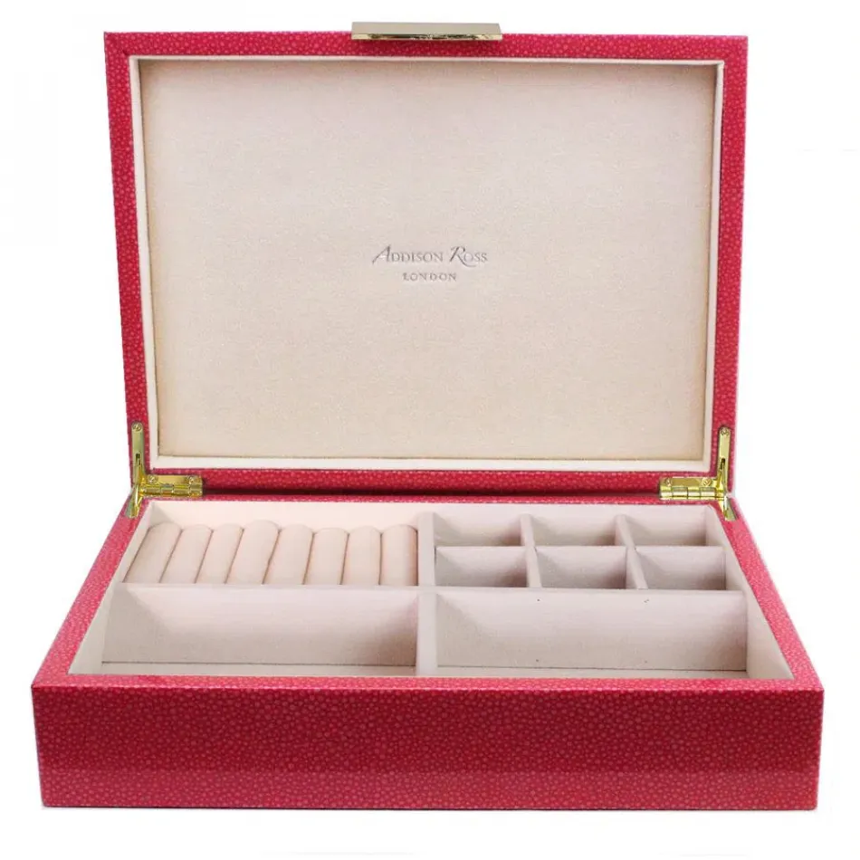 8 x 11 in Pink Shagreen Gold J Large Storage Box