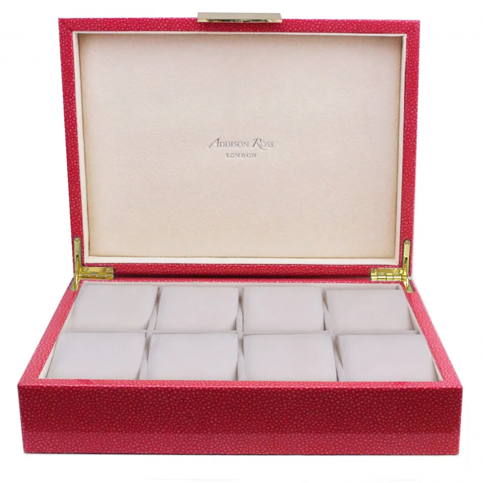 8 x 11 in Pink Shagreen Gold W Large Storage Box